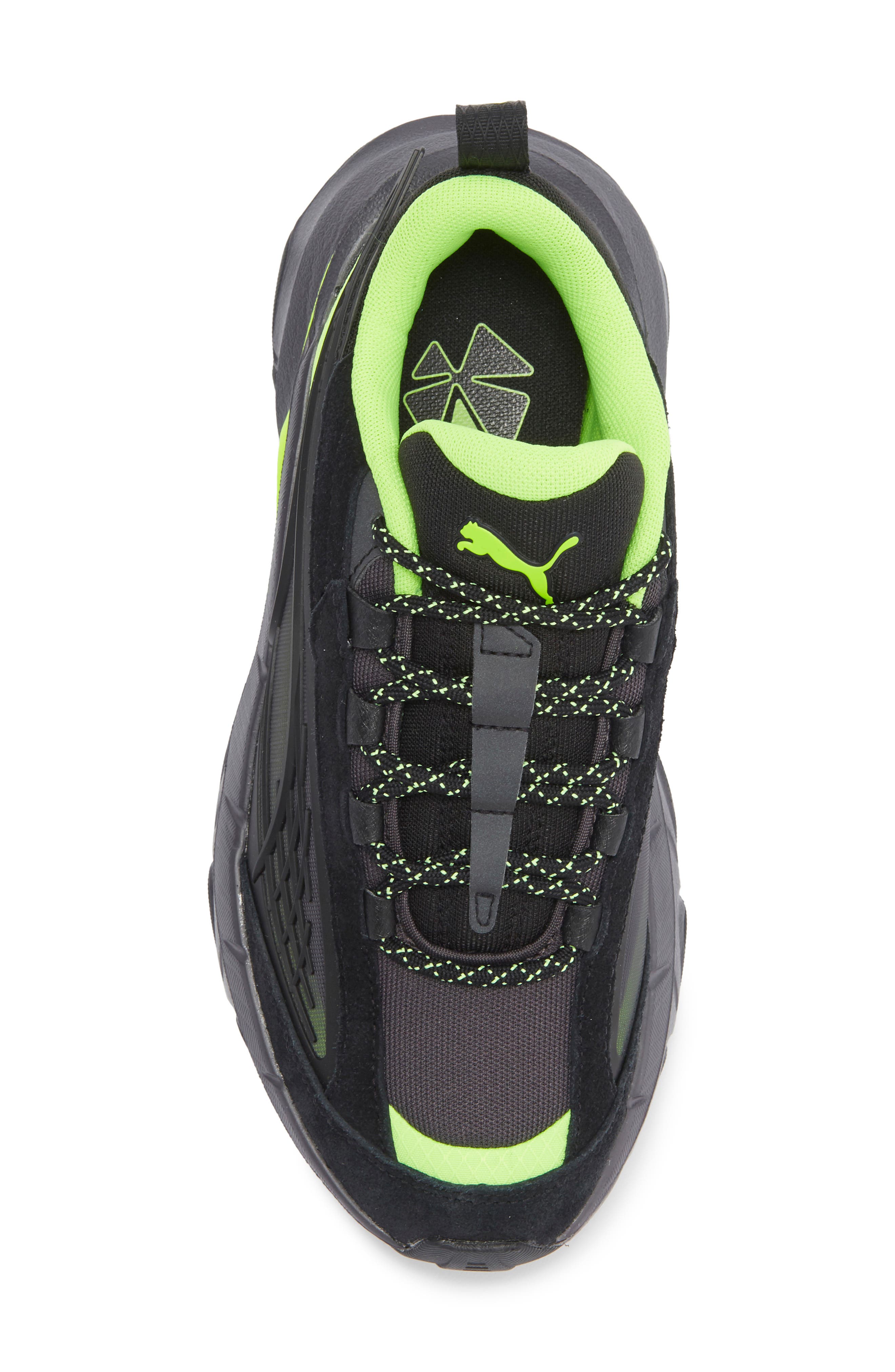 PUMA Kids' Carbon Particle Sneaker, Alternate, color, Puma Black/ Pro Green/ Coal