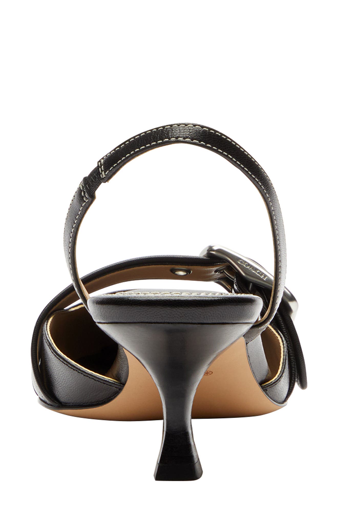 COACH Margot Slingback Pointed Toe Pump, Alternate, color, Black