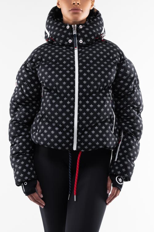 Malibu Ski Club Ditsy Jacket In Black