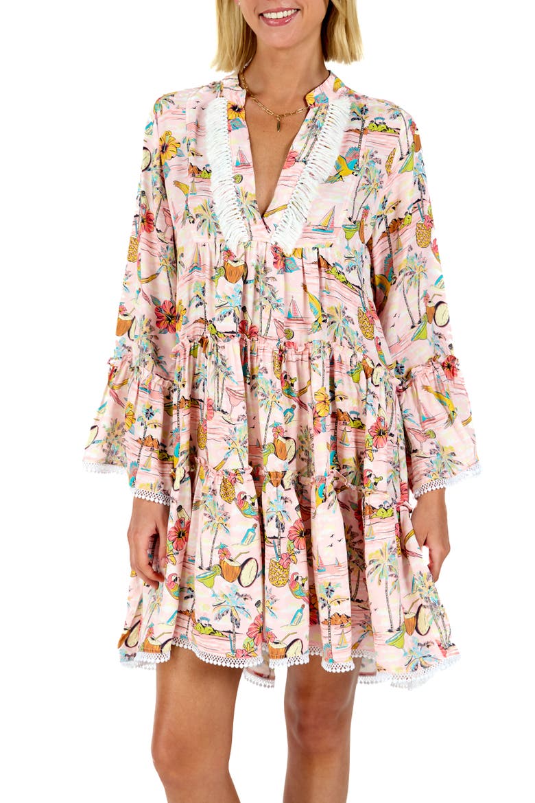 The Margaritaville Wastin' Away Again Tunic Dress, Alternate, color, Pink