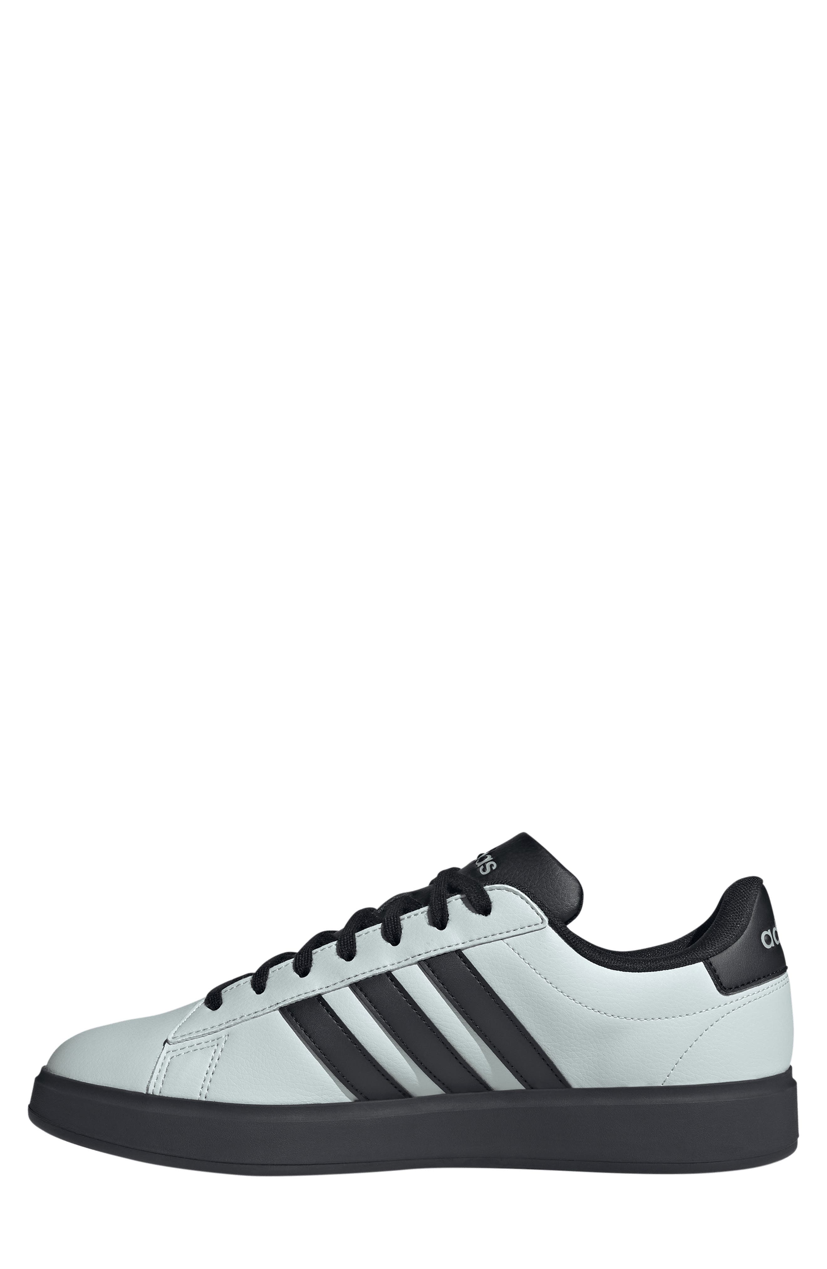 adidas Grand Court Sneaker, Alternate, color, Wonder Silver/ Black/ Black