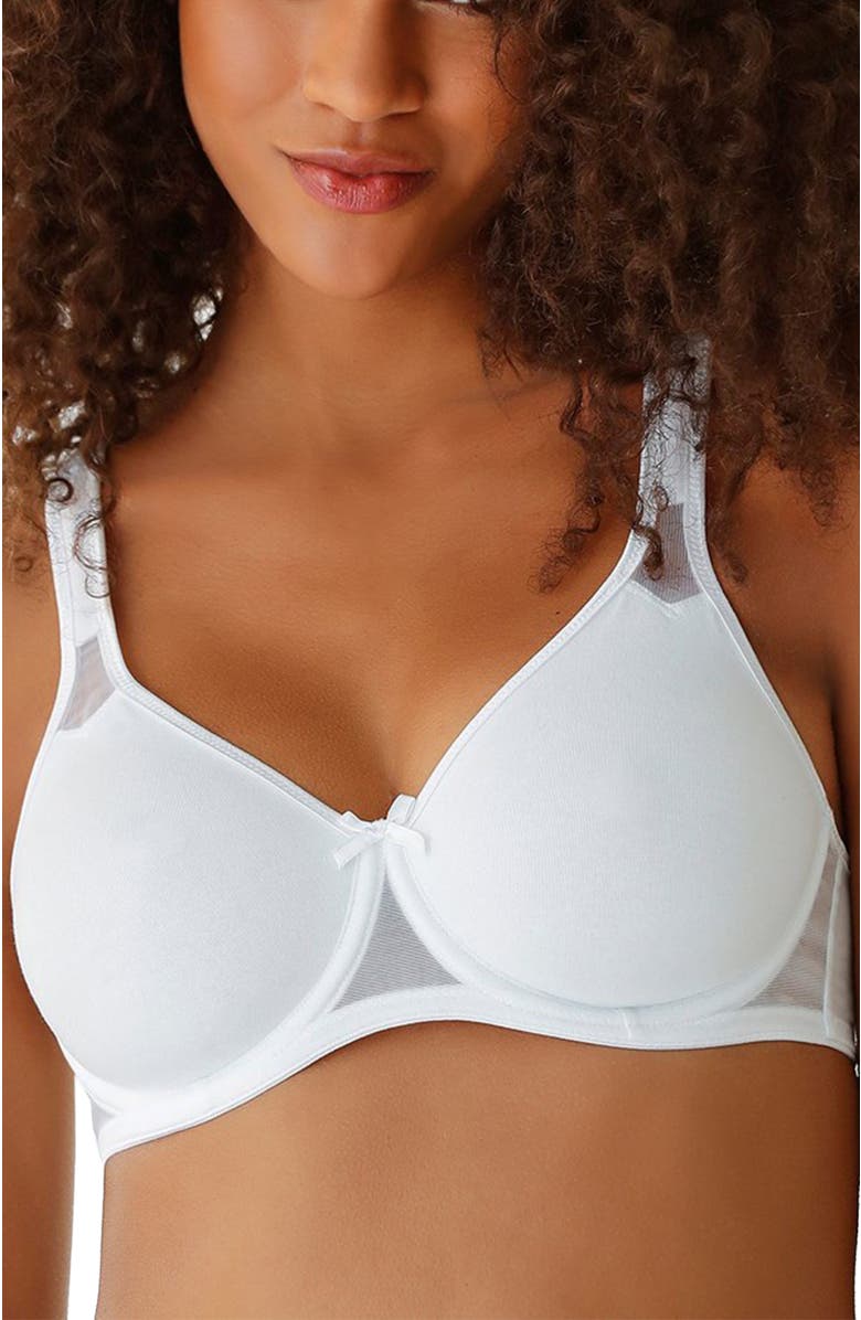 LASCANA Women's 2 Pk Sheer Accent T-Shirt Bras, Main, color, Black & White