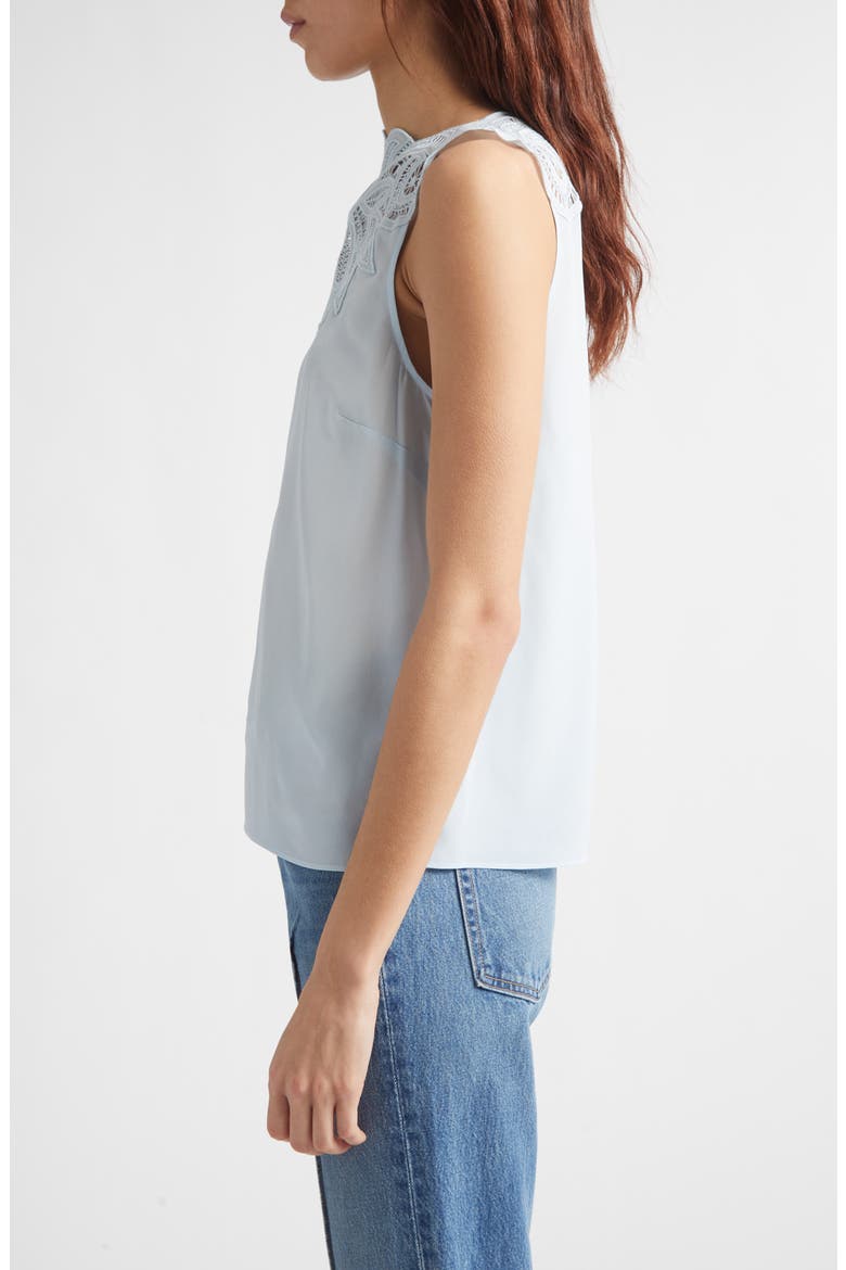 Rea Silk Embroidered Top, Alternate, color, ADRIATIC