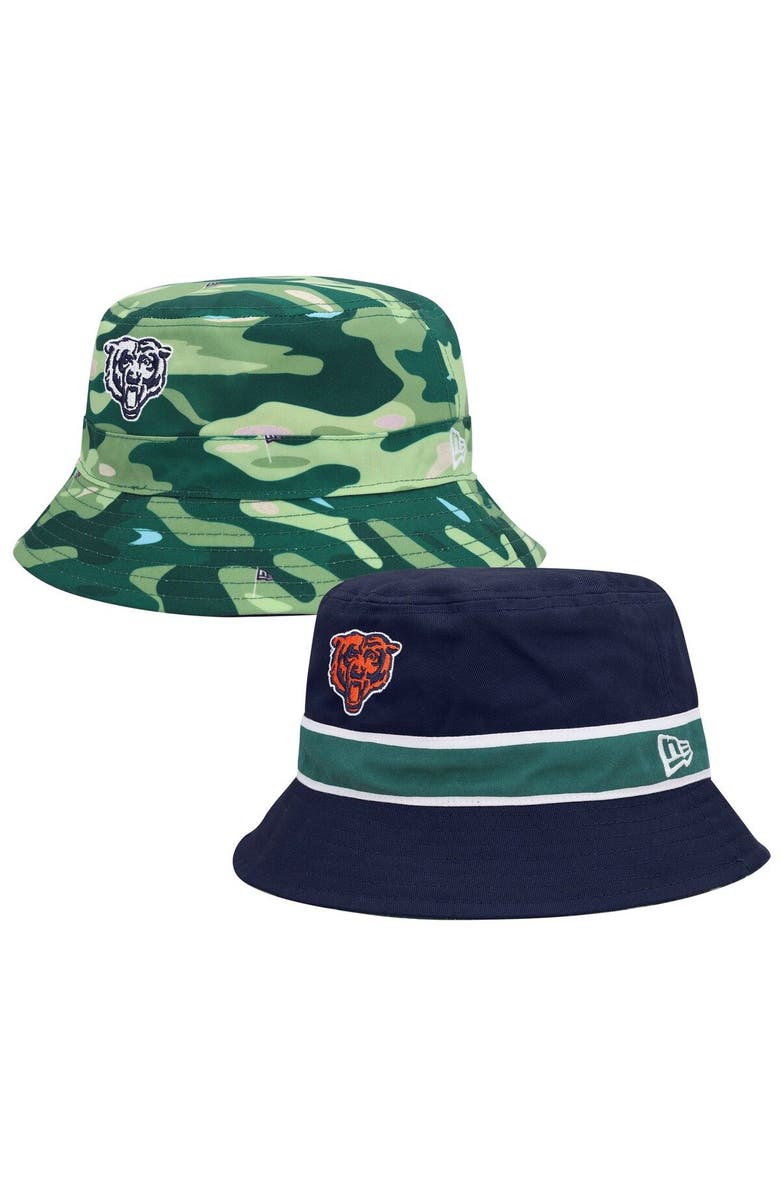 New Era Men's New Era Navy/Camo Chicago Bears Reversible Bucket Hat, Main, color, 
