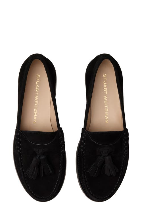 Stuart Weitzman Lottie Tassel Loafer In Black