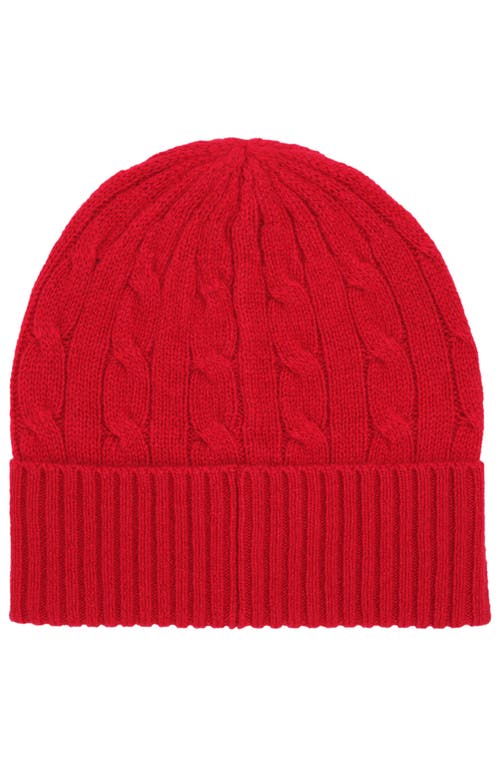 Polo Ralph Lauren Cable-knit Wool And Cashmere Beanie Accessories In Red