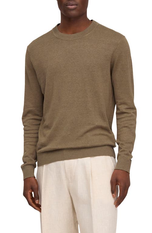 Nn07 Ted Linen Crewneck Sweater In Brown