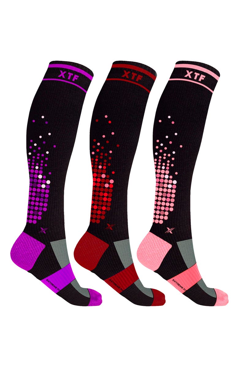 EXTREME FIT High Intensity Run Compression Socks, Main, color, Black Multi