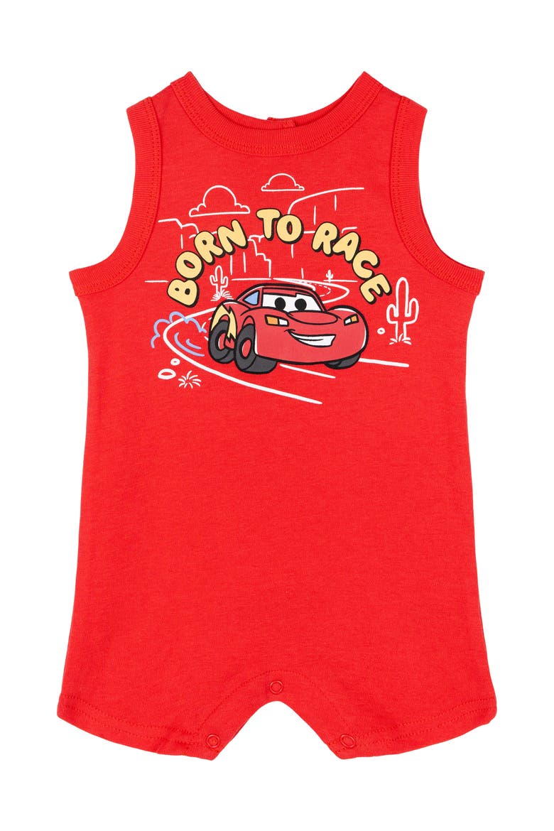 Cars One Piece Romper Set, Alternate, color, Cars Red Blue