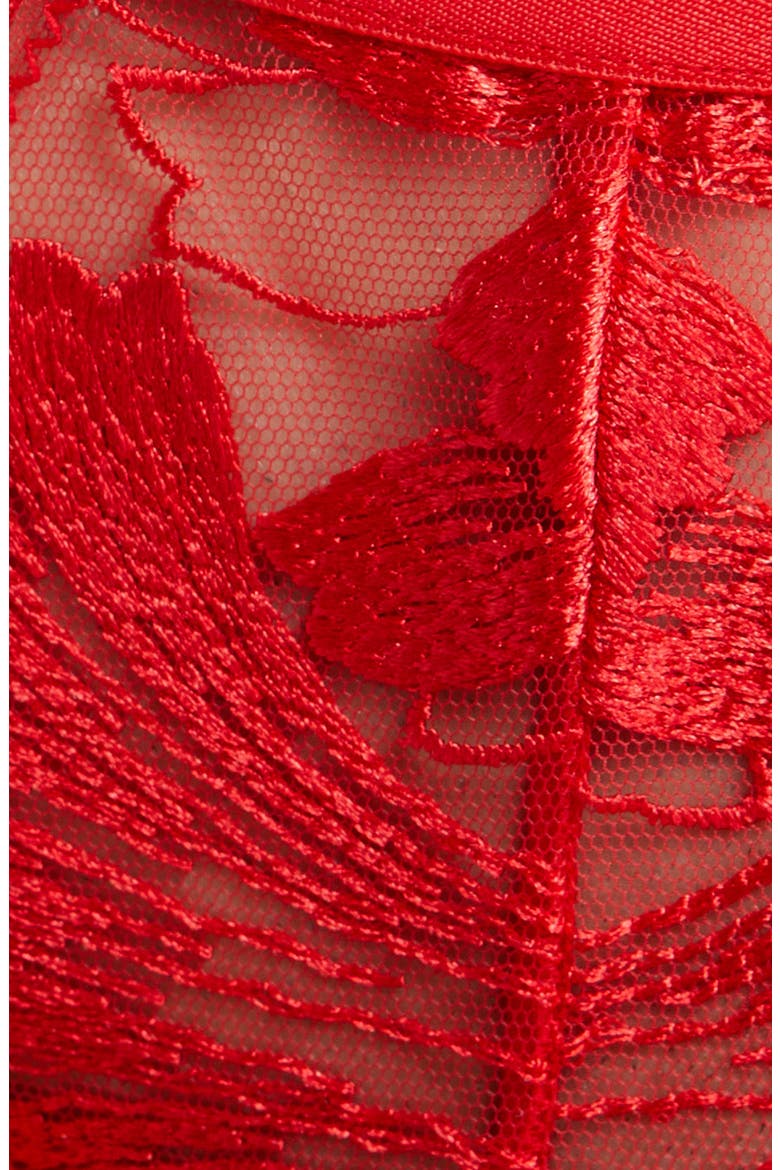 Colette Embroidered Thong, Alternate, color, TOMATO RED