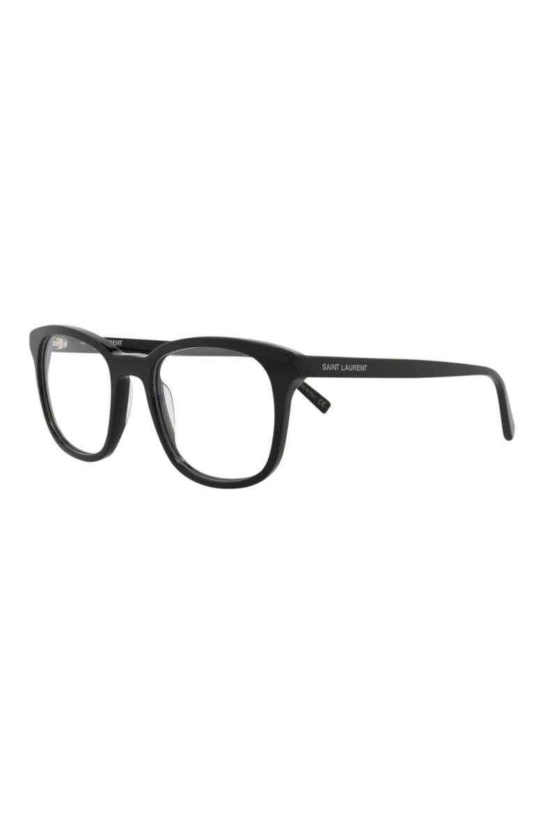 51mm Square Optical Frames, Alternate, color, BLACK BLACK TRANSPARENT