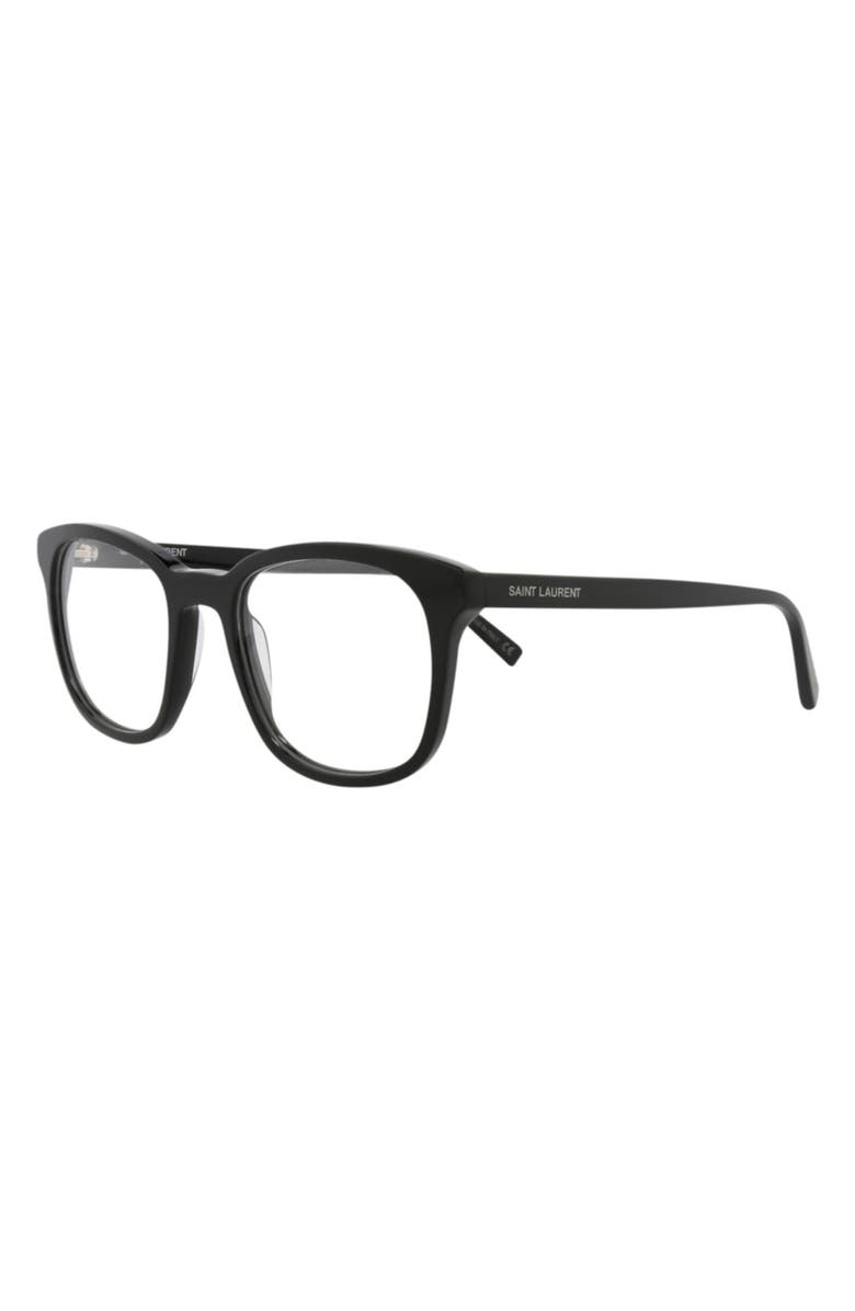 Saint Laurent 51mm Square Optical Frames, Alternate, color,
