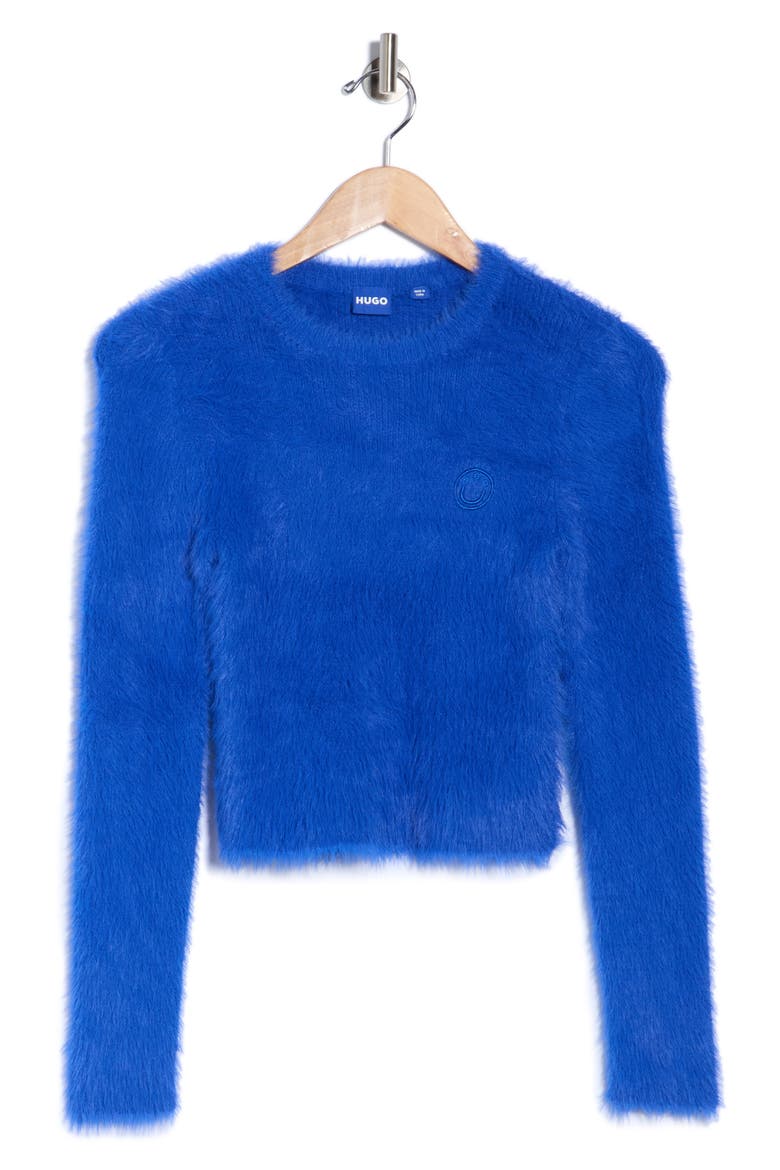 Suverry Fleece Crewneck Sweater, Main, color, OPEN BLUE