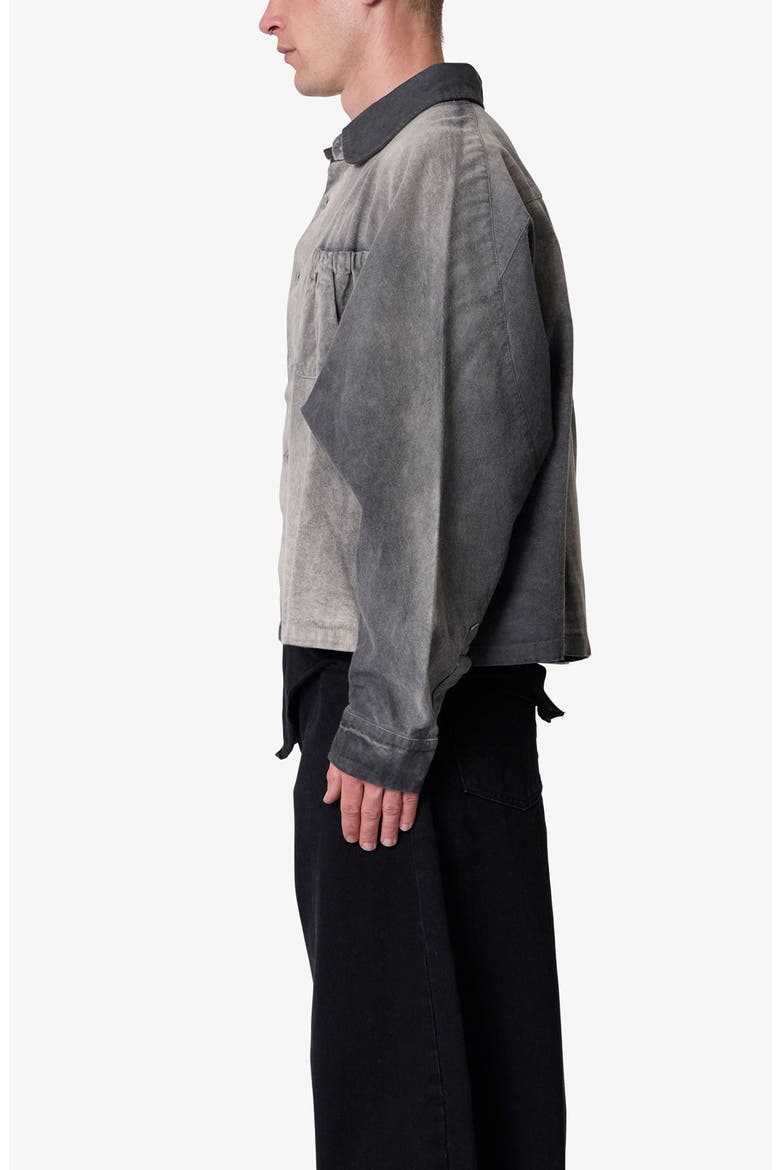 Spray Denim Button-Up Shirt, Alternate, color, WASHED BLACK