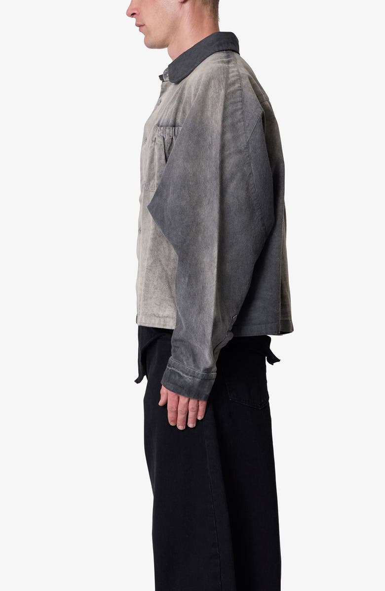 mnml Spray Denim Button-Up Shirt, Alternate, color, Washed Black