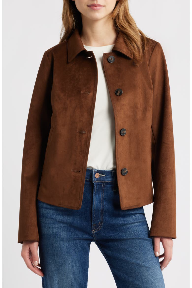 Faux Suede Jacket (Women) | Nordstrom