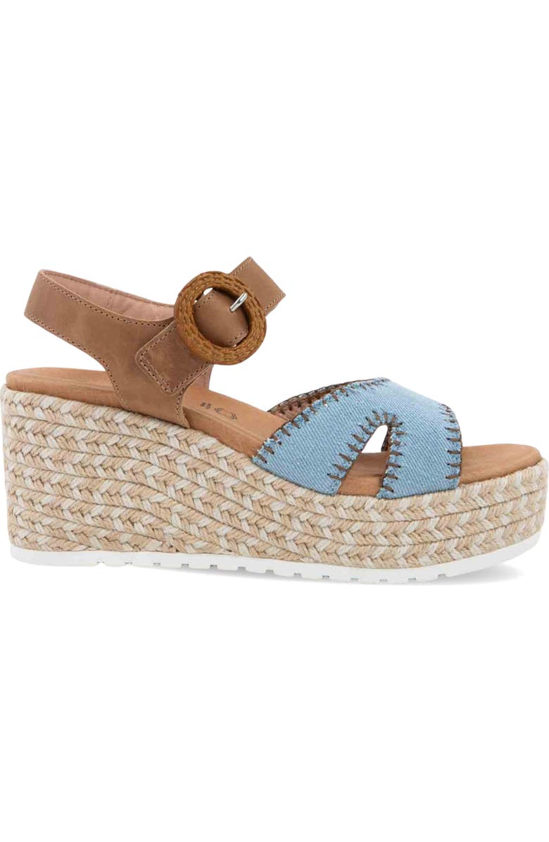 Naot Majorca Platform Sandal, Alternate, color, Latte Brown/ Denim