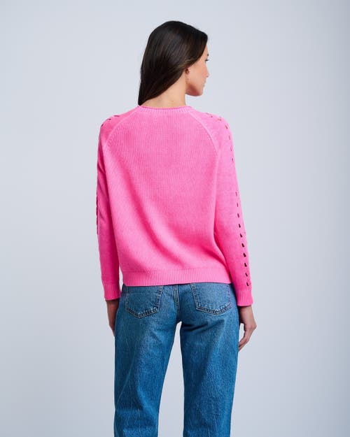 Lisa Todd Neon Lights Cotton Sweater In Pink