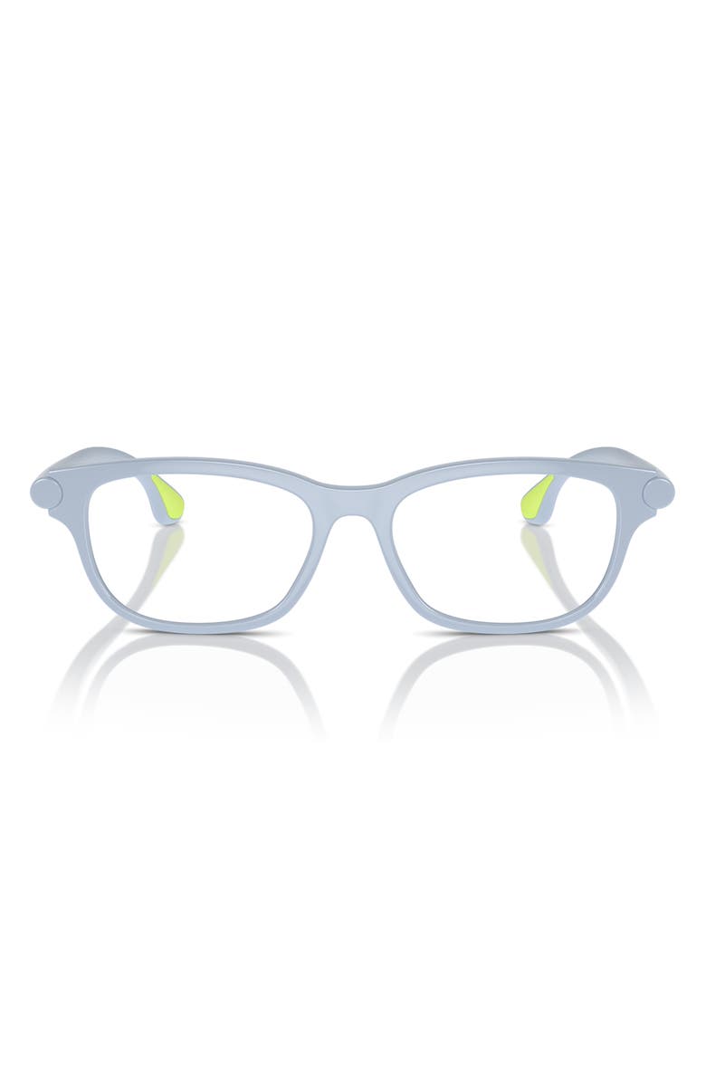 Burberry 49mm Rectangular Optical Glasses, Main, color, Light Blue / Demo Lens