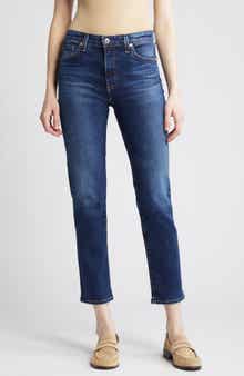 AG Mari Mid Rise Slim Straight Crop Jeans