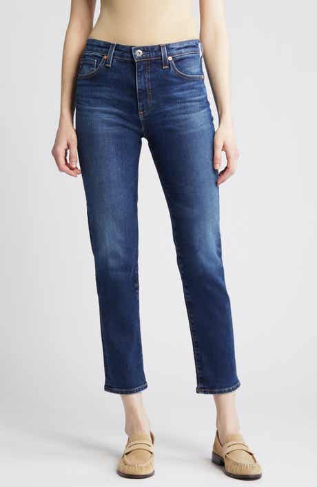 AG Mari Mid Rise Slim Straight Crop Jeans