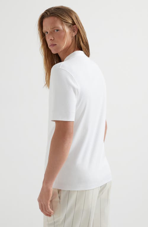 Brunello Cucinelli Linen-cotton Ribbed Henley T-shirt