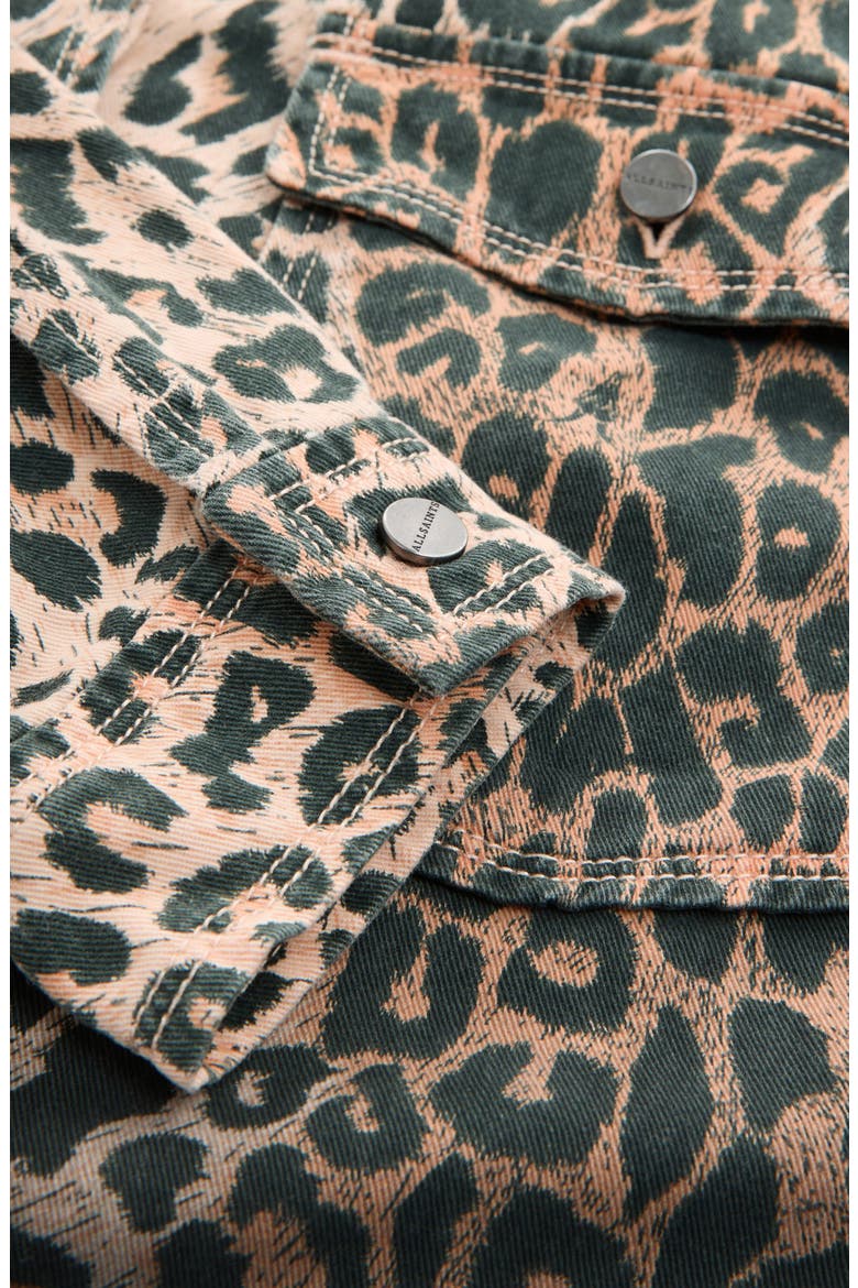 Kids' Leopard Ombré Oversize Denim Shacket, Alternate, color, BROWN