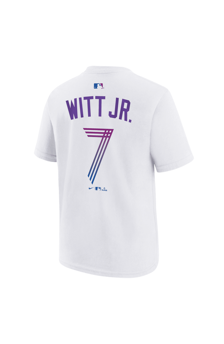 Nike Youth Nike Bobby Witt Jr. White Kansas City Royals 2026 City Connect Name & Number T-Shirt, Alternate, color, White