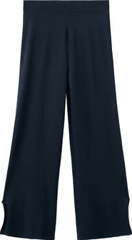 MANGO Split Hem Pull-On Straight Leg Knit Pants