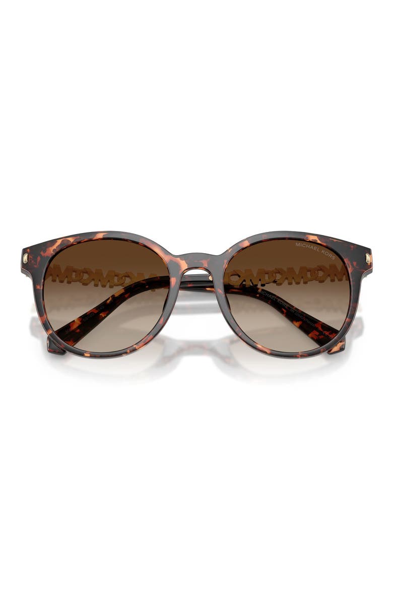 Pienza 53mm Gradient Round Sunglasses, Alternate, color, DARK TORTOISE / SMOKE GRADIENT