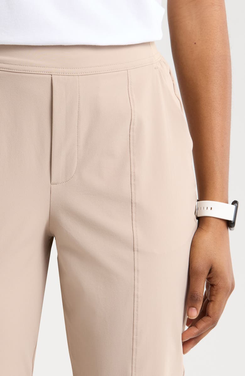 Zella Vantage High Waist Ankle Pants, Alternate, color, Tan Thread