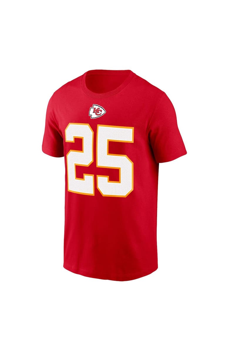 Nike Men's Nike Clyde Edwards-Helaire Red Kansas City Chiefs Player Name & Number T-Shirt, Alternate, color,