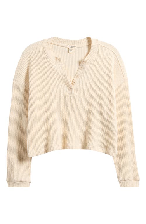 Shop Billabong Good Catch Knit Henley Top In Whitecap