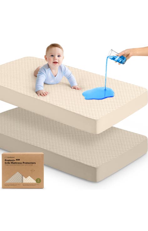 2-Pack Quin Protect+ Waterproof Crib Mattress Protector