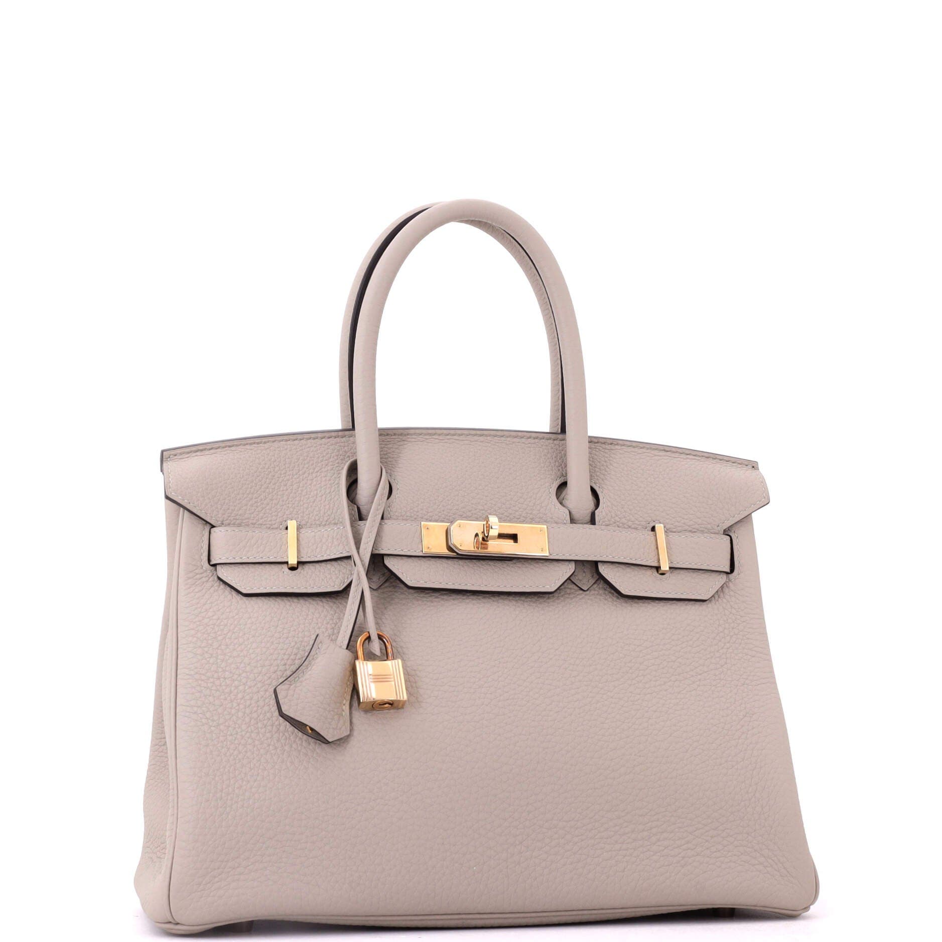 Birkin Handbag Grey Togo with Rose Gold Hardware 30, Alternate, color, Grey
