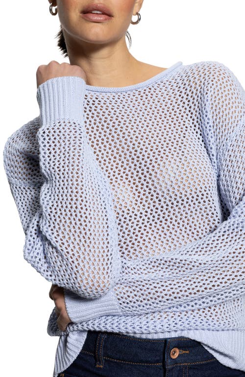 Sanctuary Open Knit Sweater In Sky Blue