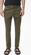 MANGO Prato Crop Tapered Stretch Cotton Chinos