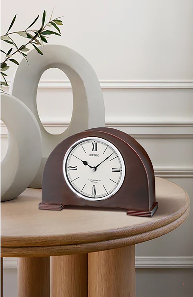 Seiko Branwen Musical Mantel clock, Alternate, color, Brown