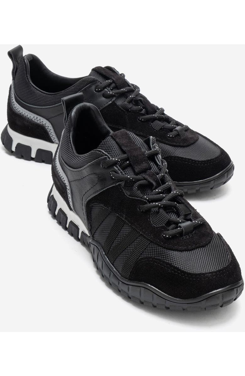 Forever & Always Shoes Fiera Leather Mesh Sneaker, Main, color, Black