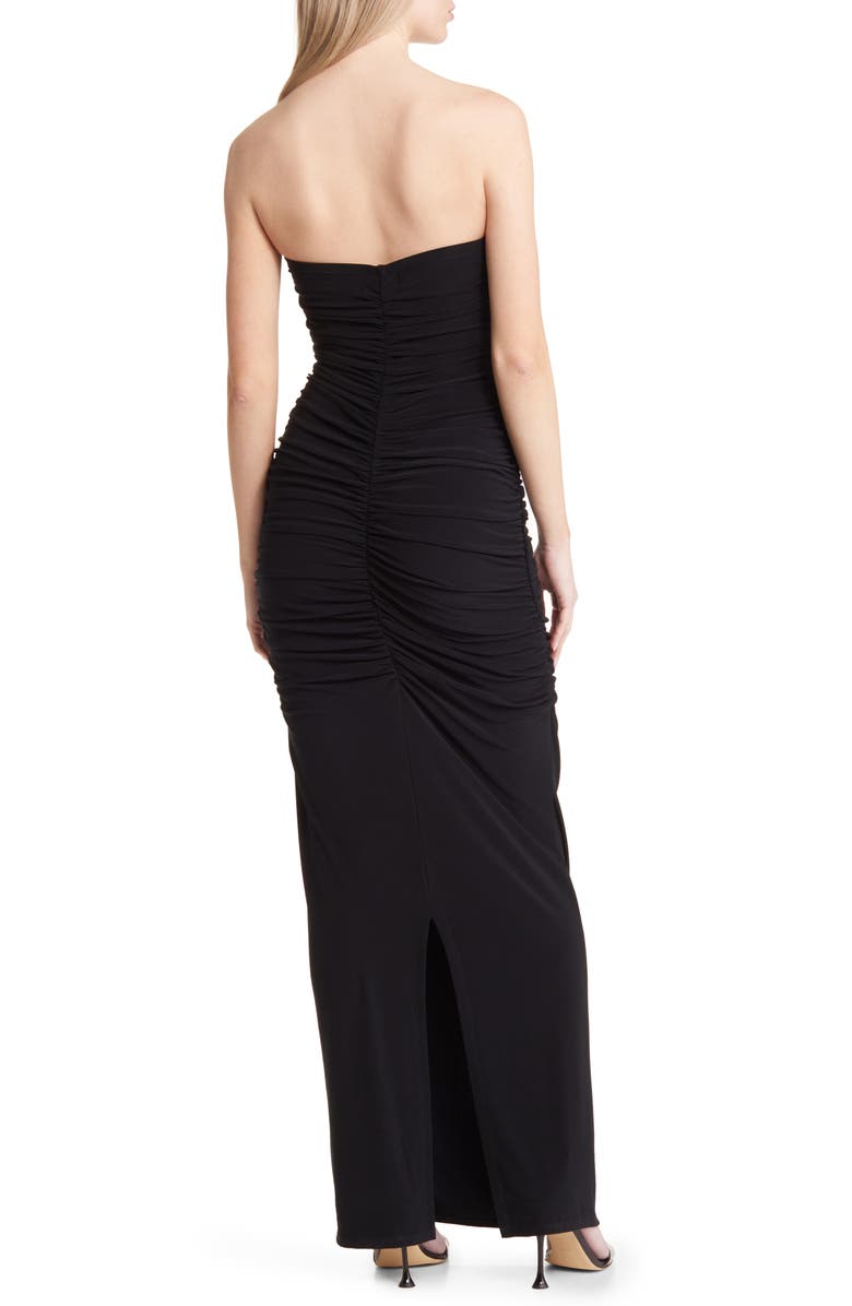 Open Edit Ruched Strapless Maxi Dress, Alternate, color,