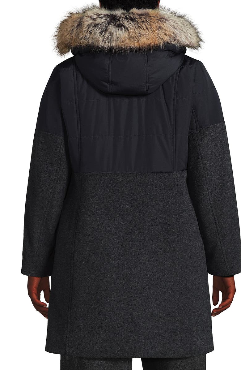 Lands' End Wool Hybrid Coat, Alternate, color, 