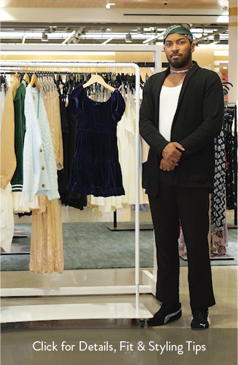 Kids' Tiered Velvet Babydoll Party Dress, sales video thumbnail