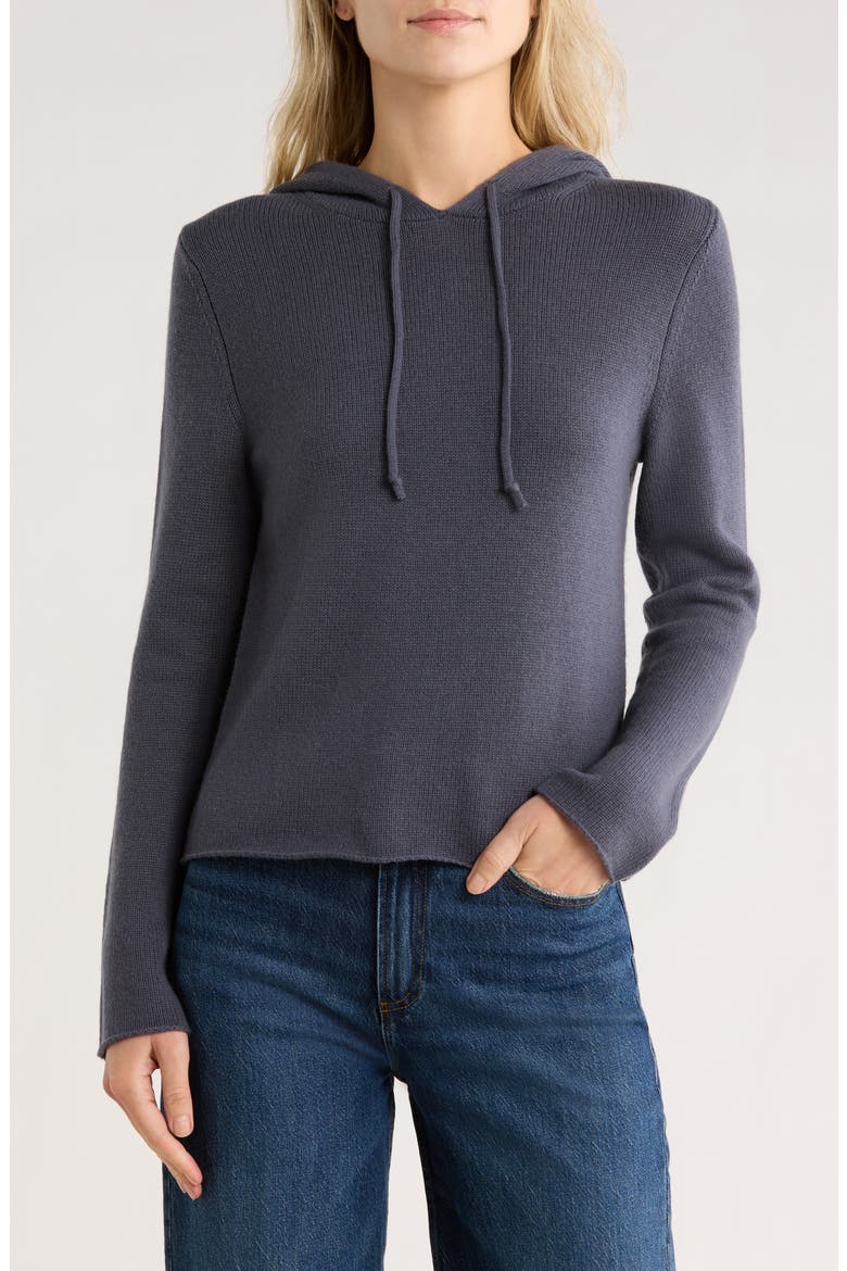 Wool & Cashmere Hoodie, Main, color, OBSIDIAN