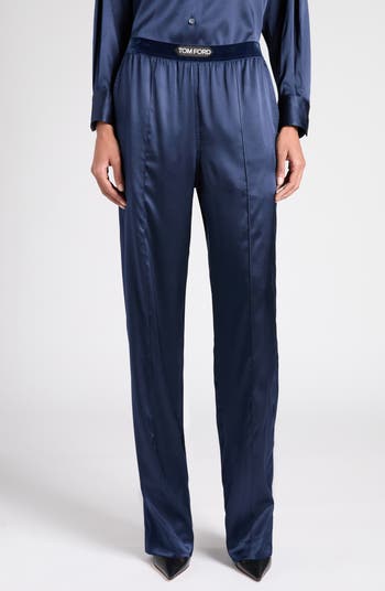TOM FORD Stretch Silk Satin Pajama Pants | Nordstrom
