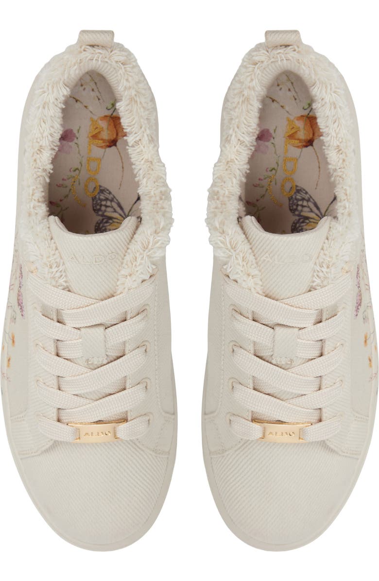 ALDO Wildflowers Sneaker, Alternate, color, Ivory
