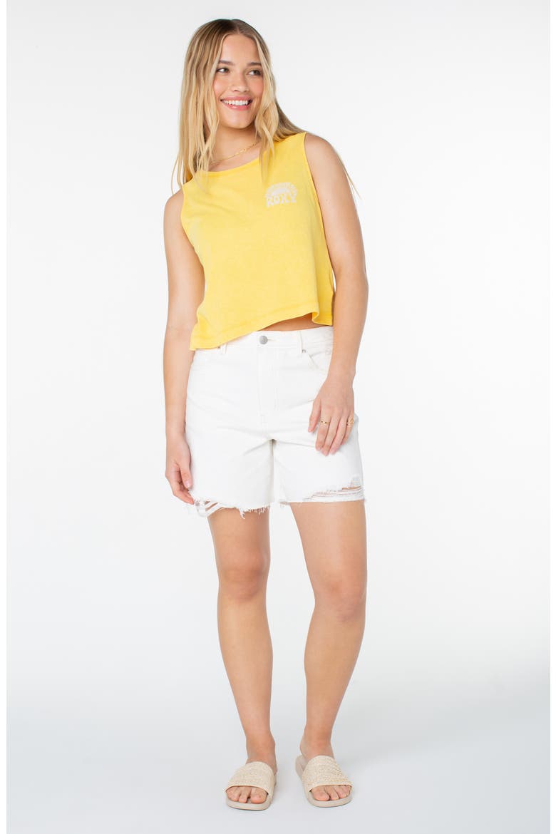 The Icon Denim Shorts, Alternate, color, SNOW WHITE VINTAGE DENIM WASH