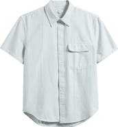 Madewell Allday Oxford Single Pocket Short Sleeve Button-Up Shirt