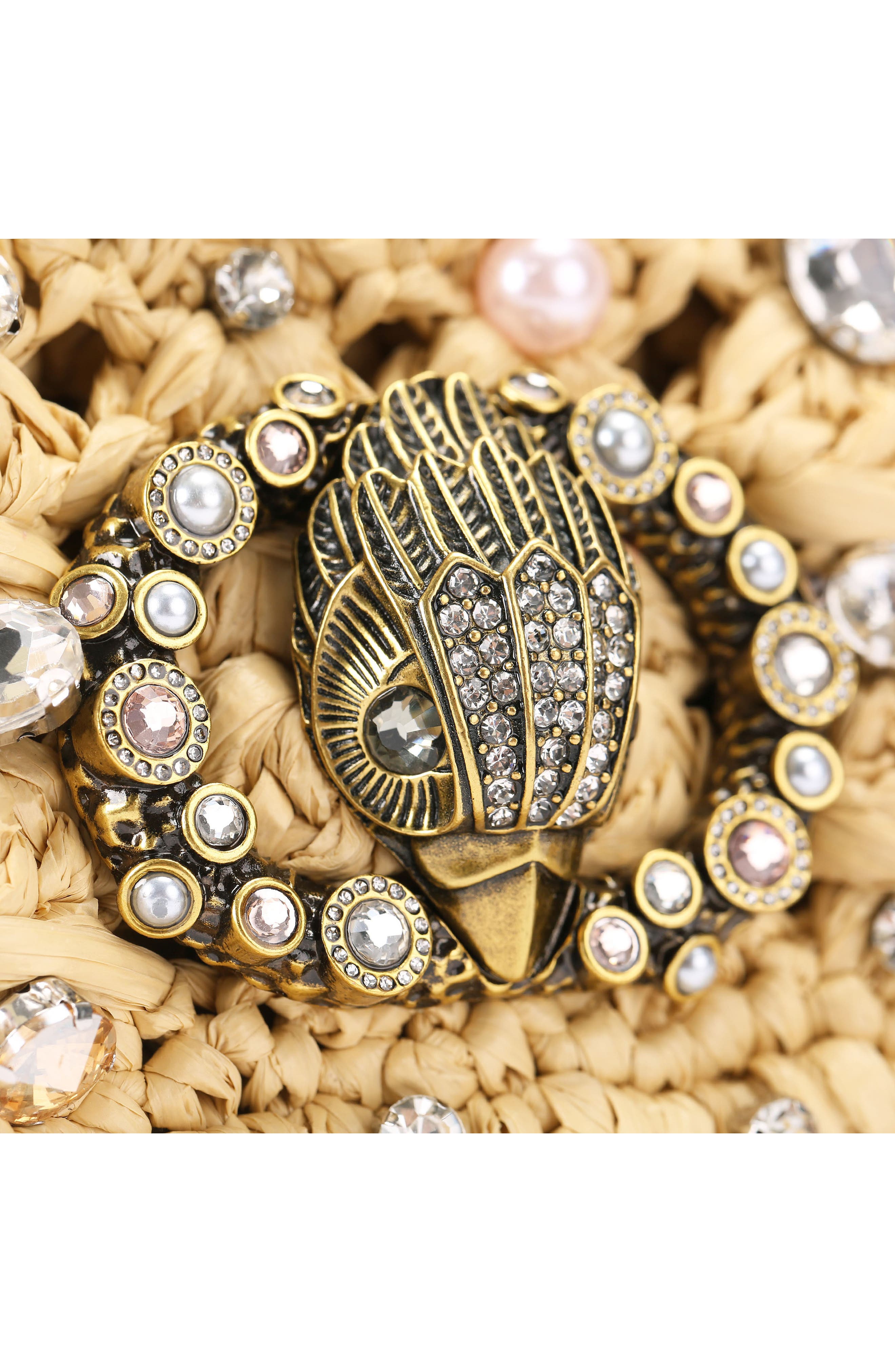 Kurt Geiger London Small Chelsea Woven Shoulder Bag, Alternate, color, Open Beige