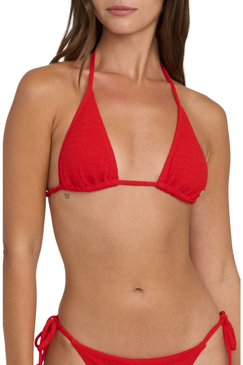 Rising Tide Remi Triangle Bikini Top, Main, color, FIESTA RED