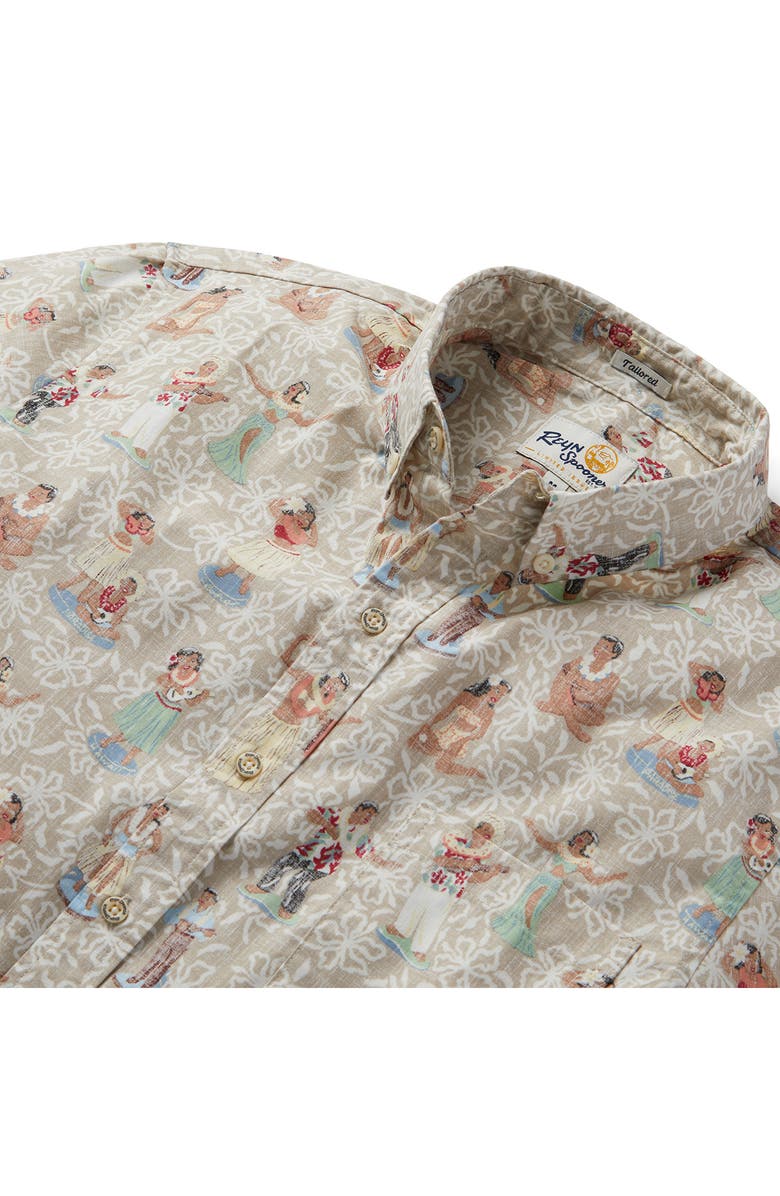 Reyn Spooner Hula Nodders Tailored Fit Short Sleeve Button-Down Shirt, Alternate, color, 